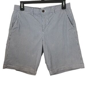 Gap Pinstripe Engineer Striped Shorts Mens‎ 34 Gray Blue Striped